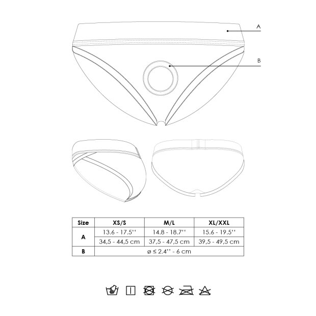 Shots Ouch! Vibrierender Strap-on Hipster M/L