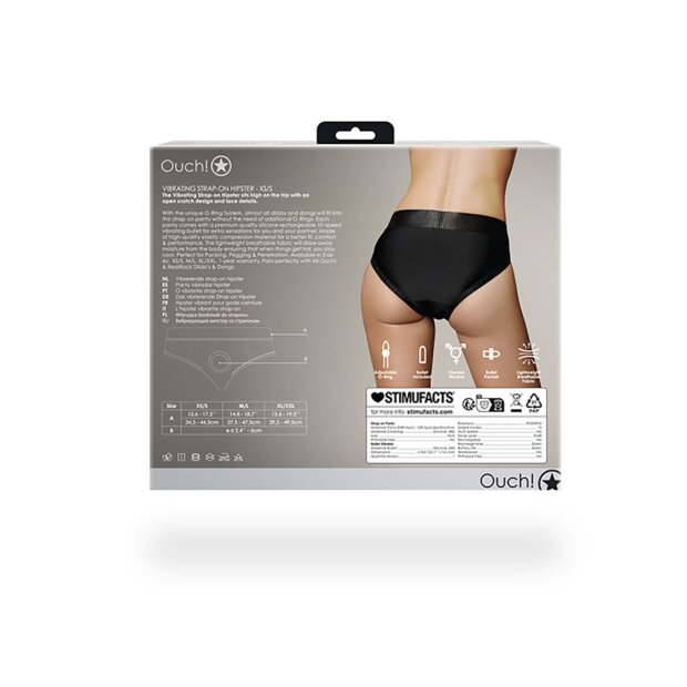 Shots Ouch ! Vibrant Strap-on Hipster XS/S