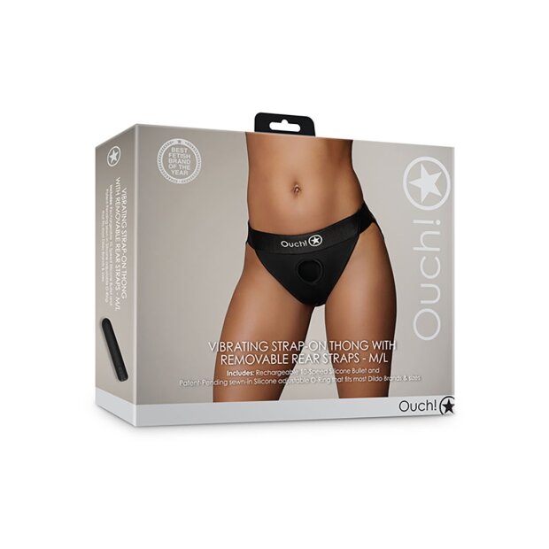 Shots Ouch ! String vibrant avec boucles à larrière M/L