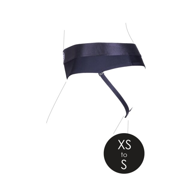 Shots Ouch! Vibrating strap-on thong with buckles at the back XS/S