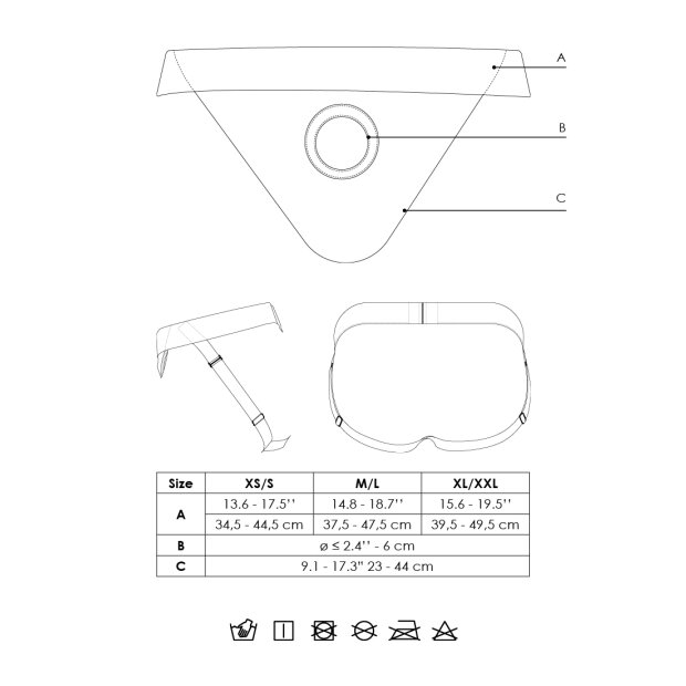 Shots Ouch! Vibrierender offener Strap-on mit Schnallen hinten XS/S