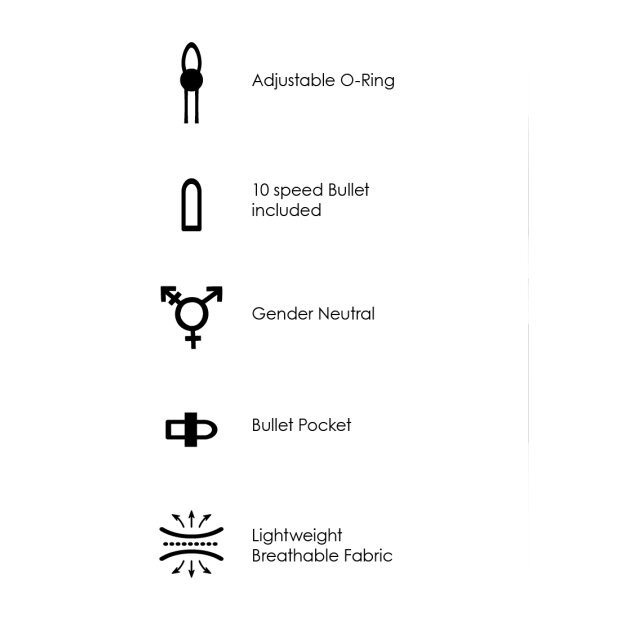 Shots Ouch! Vibrierender offener Strap-on mit Schnallen hinten XS/S