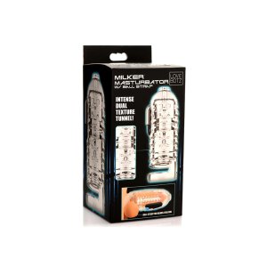 LoveBotz Milker TPE Masturbator with Ball Strap - Clear