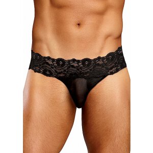 Micro Thong Pinch Back - Black - S/M