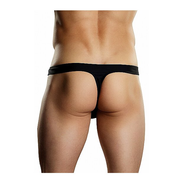 Zipper Thong Black S - XL