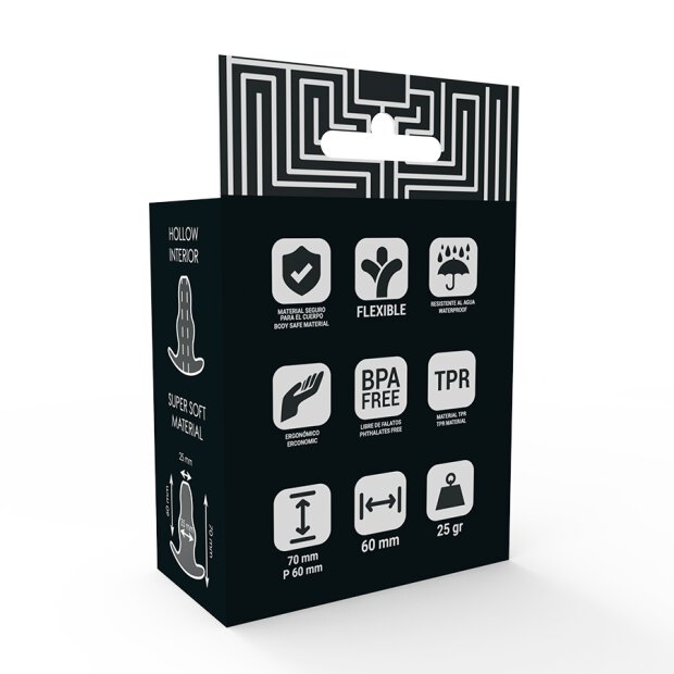 Addicted Toys Small Hollow Tunnel Butt Plug 7 cm Transparent