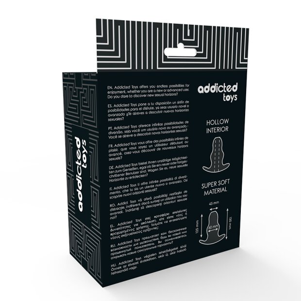 Addicted Toys Big Hollow Tunnel Butt Plug 13 cm Transparent