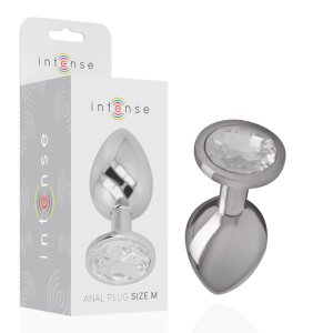 Intense metal butt plug size M Silver