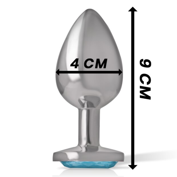 Intense métal plug anal taille L Bleu