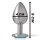 Intense métal plug anal taille L Bleu