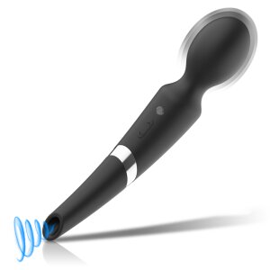 Black & Silver Beck Suction & Vibration Silicone...
