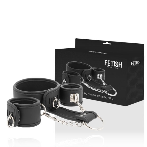 Fetish Submissive Leather And Handcuffs Vegan Leather