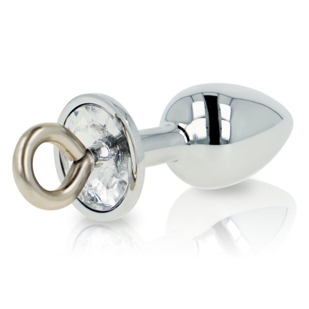 OHMAMA anal plug with ring - transparent crystal