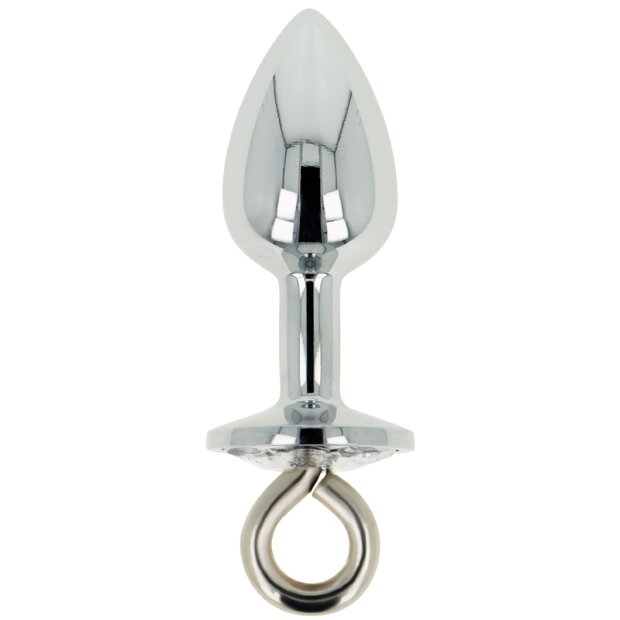 OHMAMA anal plug with ring - transparent crystal
