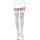 Leg Avenue Nylon Thigh Highs With Bow White / White - One Size