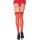 Leg Avenue Stocking With Back Seam Lace Top Red Plus Size