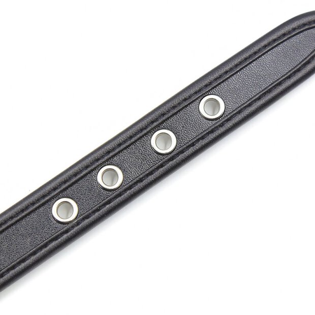 OHMAMA Handschellen mit Lederriemen Schwarz