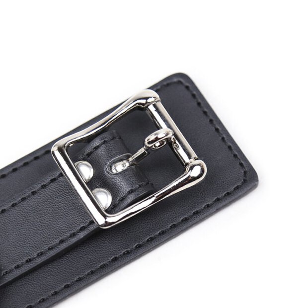 Ohmama Collier avec chaîne et 3 anneaux noir