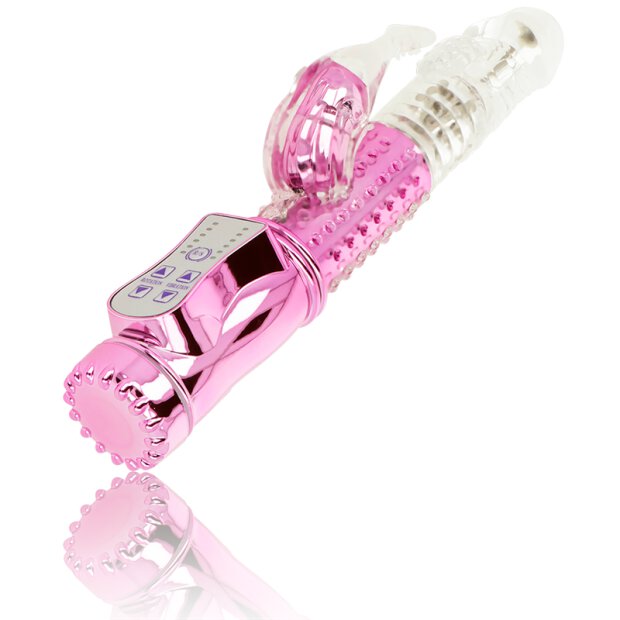 OHMAMA Vibrator rotierend mit Klitoris Stimulator pink
