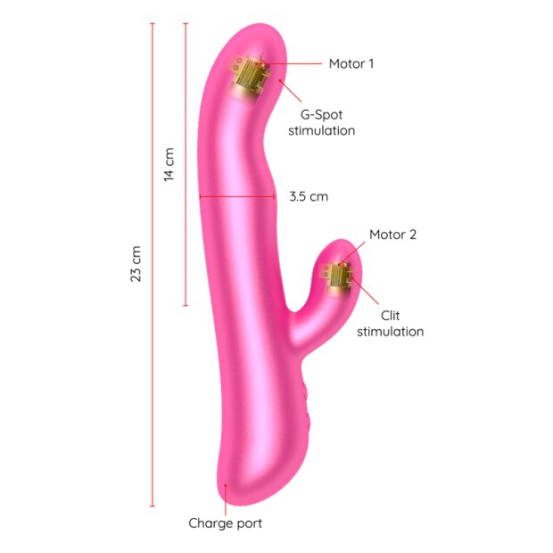 Ominder Vibrator & Rotation Pink - Free App