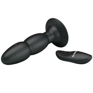 Pretty Love Anal Plug mit Vibration schwarz 3,5 cm