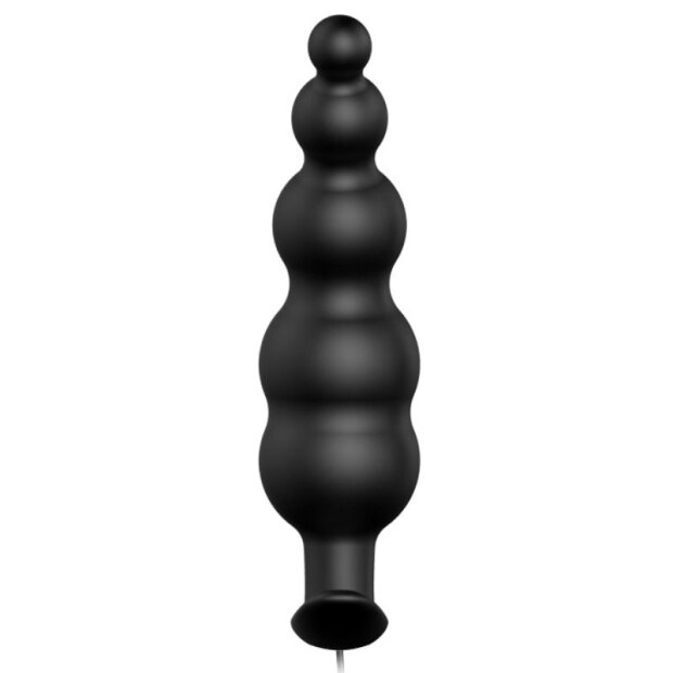 Pretty Love Ribbed Silikon Anal Plug mit 12 Vibration schwarz