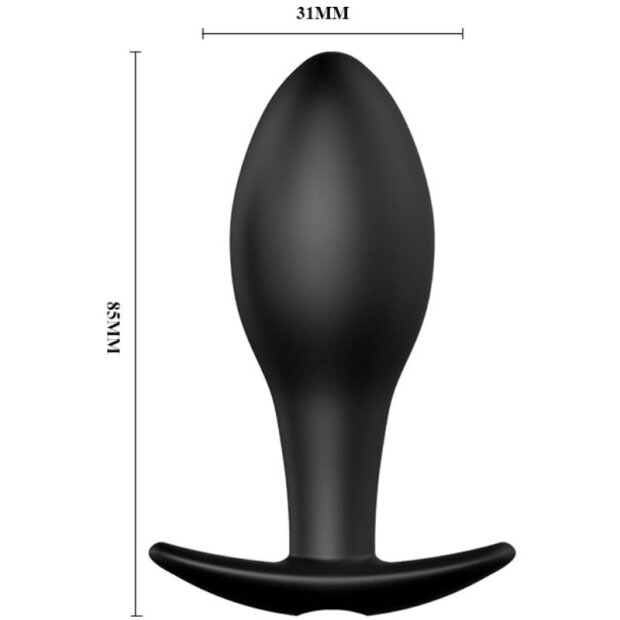 Pretty Love Silikon Anal Plug Anker-Design mit 12 Vibration schwarz 3 cm