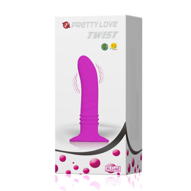 Pretty Love Analtwist 2 anal plug with 10 vibrations and pink suction cup