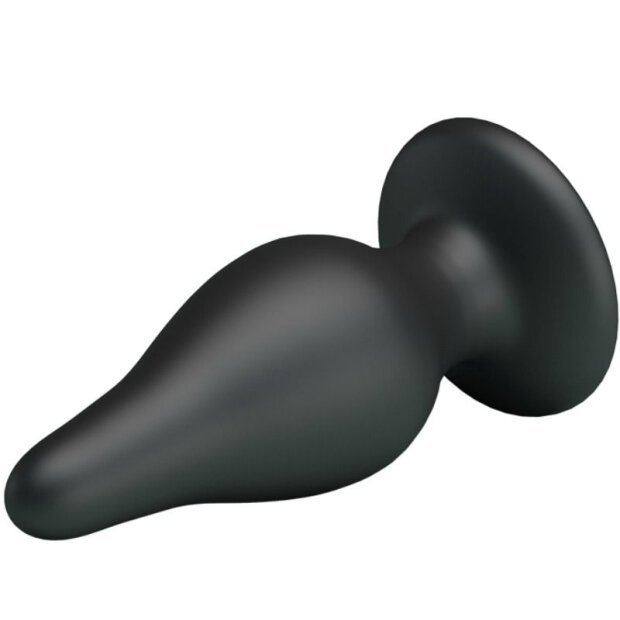 Pretty Love silicone anal plug with suction cup black 5,5 cm