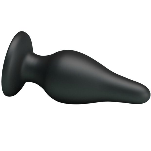 Pretty Love silicone anal plug with suction cup black 5,5 cm