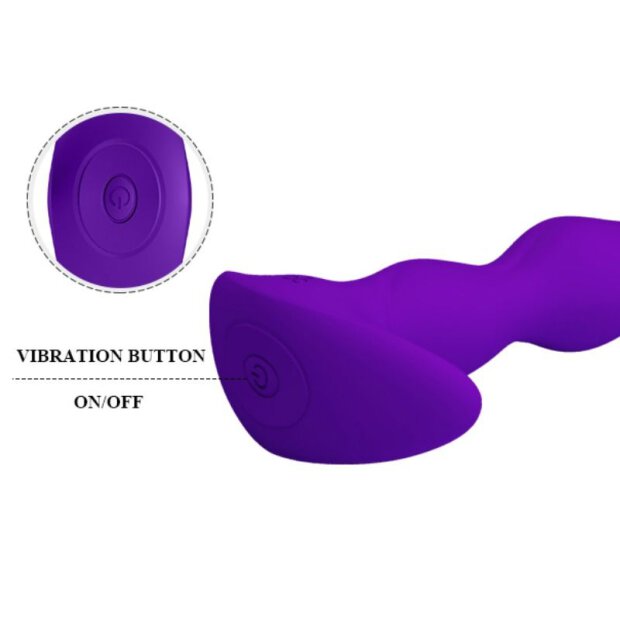 Pretty Love anal plug with 12 prostate vibrations purple