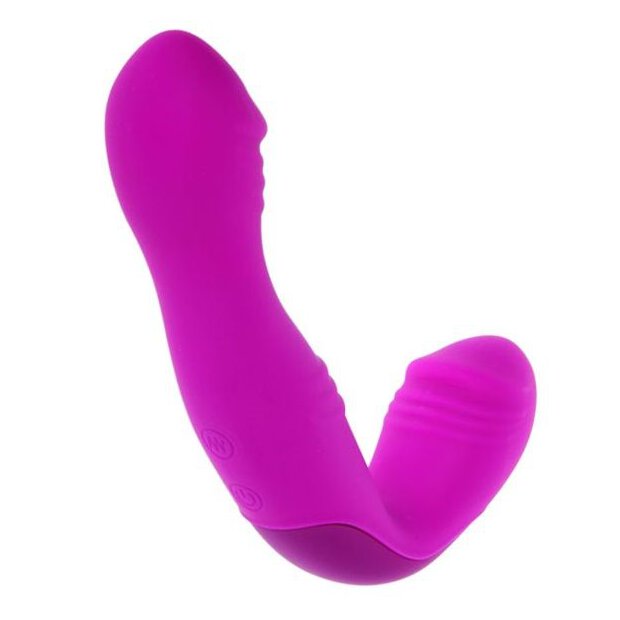 Pretty Love Angelo double dildo for couples purple 18,7 cm