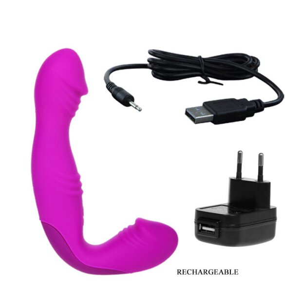 Pretty Love Angelo double dildo for couples purple 18,7 cm