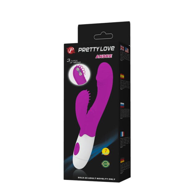 Pretty Love Flirtation Andre Mini Vibrator mit Klitoris Stimulation pink