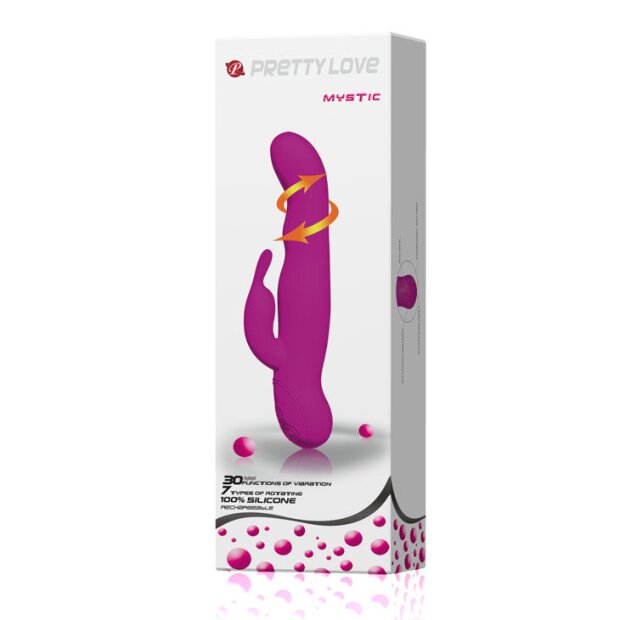 Pretty Love Hale vibrator with clitoral stimulation pink