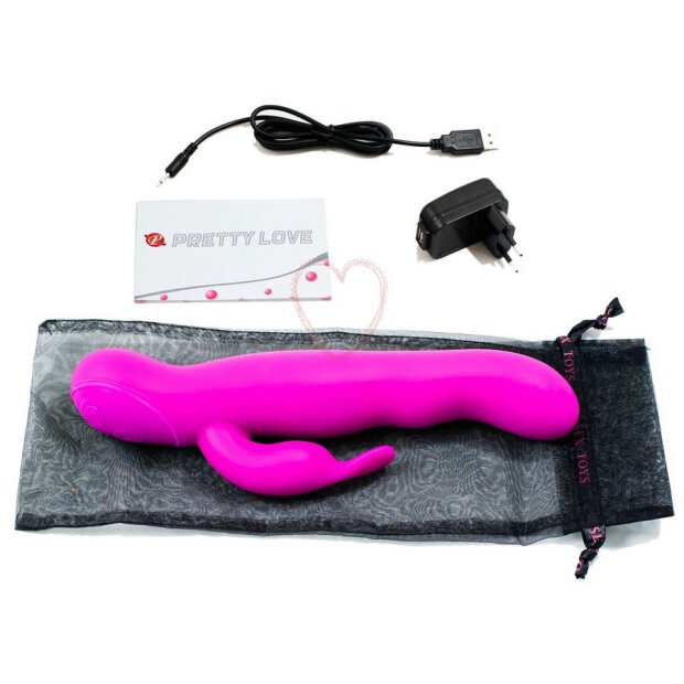 Pretty Love Hale vibrator with clitoral stimulation pink