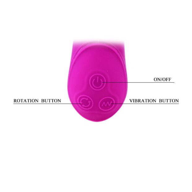 Pretty Love Hale vibrator with clitoral stimulation pink
