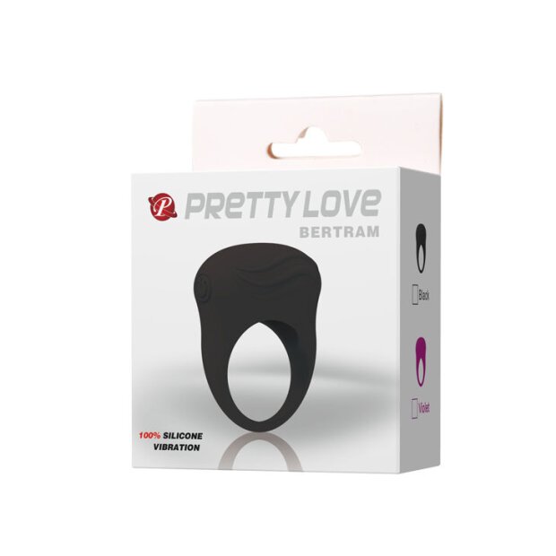 Pretty Love Bertram cock ring with clitoral stimulation black
