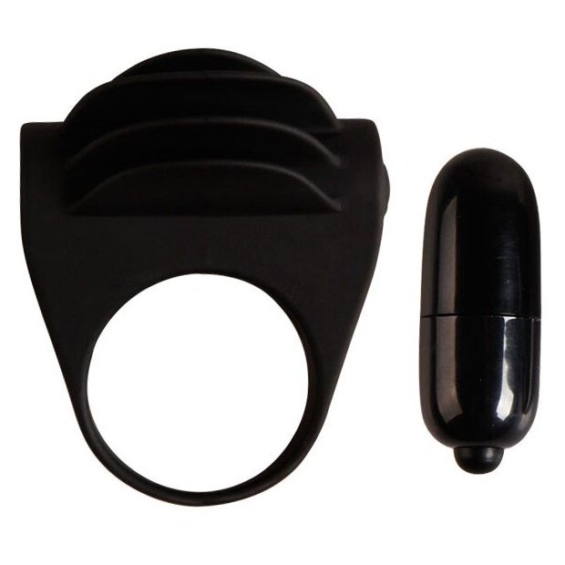 Pretty Love Chester cock ring with clitoral stimulation black