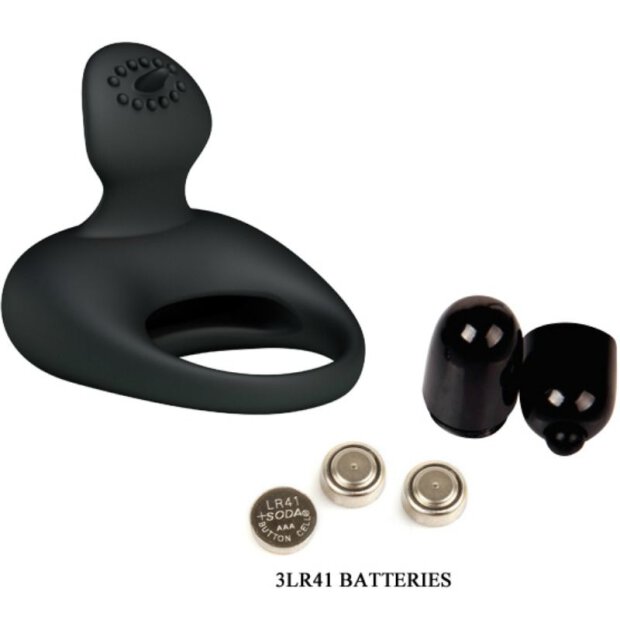 Pretty Love Anneau pénien avec stimulation du clitoris Langue noire