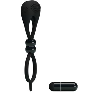 Pretty Love double penis ring with vabration black