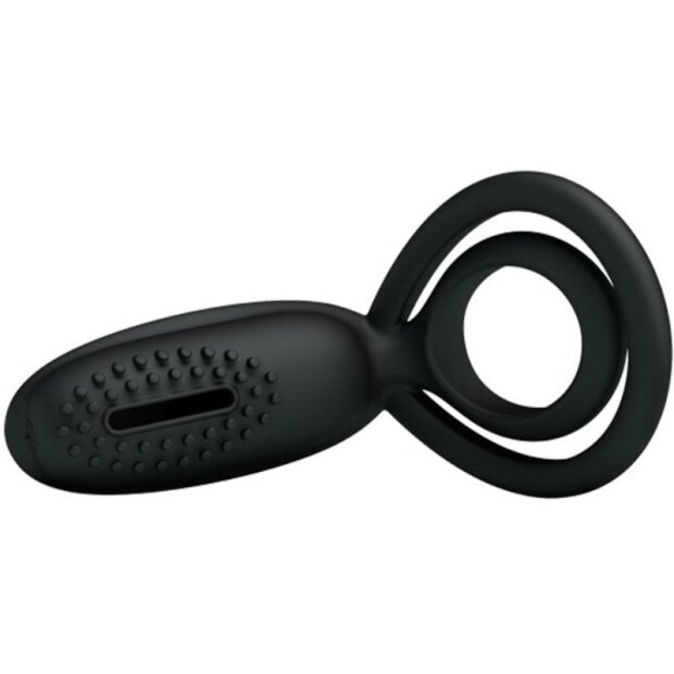 Pretty Lover Esther cock ring with clitoral stimulation black