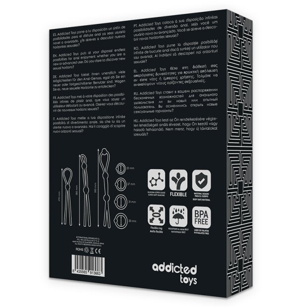 Addicted Toys Flexible Silicone Cock Ring Set 7 Pieces