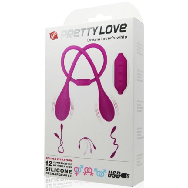 Pretty Love Dream Lovers Whip 2 Peitsche/Doppelvibrator pink