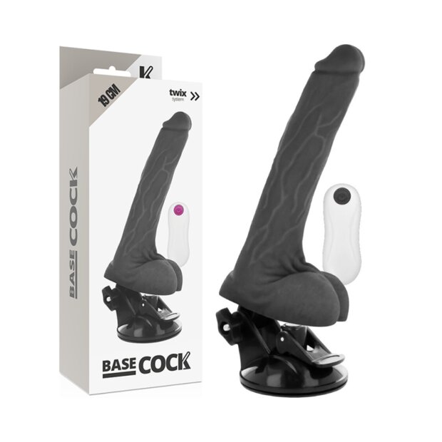 Basecock Realistischer Vibrator in Schwarz