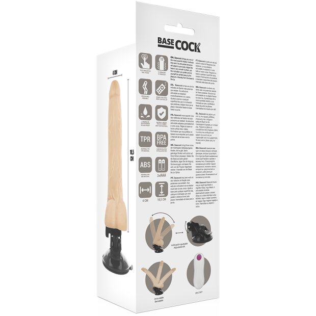 Basecock  Vibrator mit Fernbedienung 18,5 cm