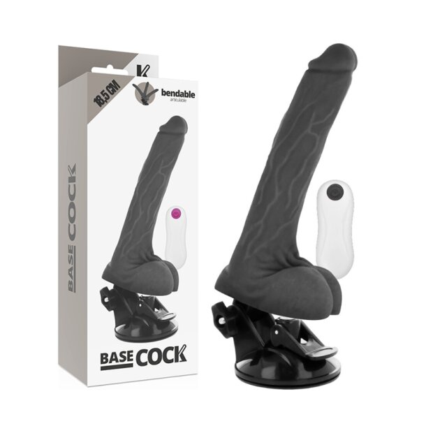 Basecock Vibrator 18,5 cm in Schwarz