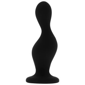 OHMAMA Anal Plug P Dot Black 12 cm