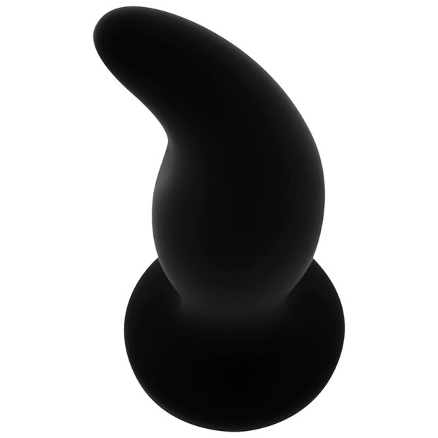 OHMAMA Plug anal courbé noir 12 cm