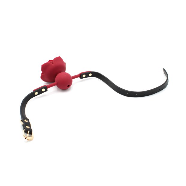 Silicone Red Rose Gag